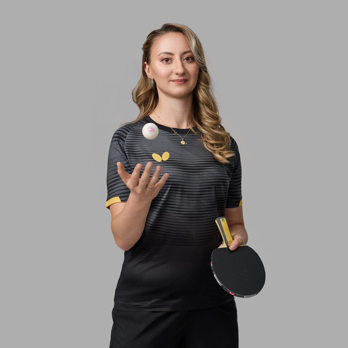 Butterfly Table Tennis - Puro Lady Shirt - Black - Lifestyle